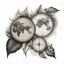 Longitude And Latitude tattoo design idea