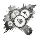 Longitude And Latitude tattoo design idea