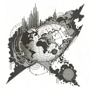 Longitude And Latitude tattoo design idea