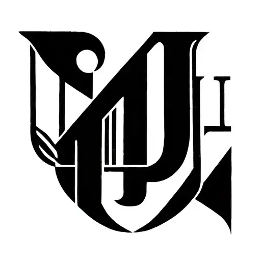 letter M N G E I F L J INCORPORATED tattoo design idea