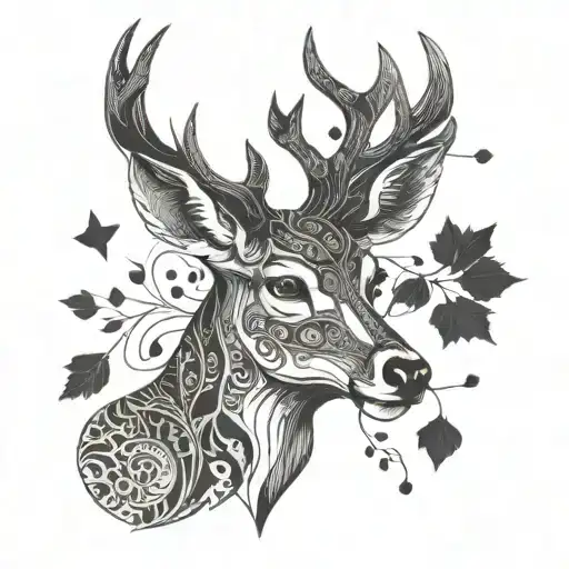 deer tattoo design idea
