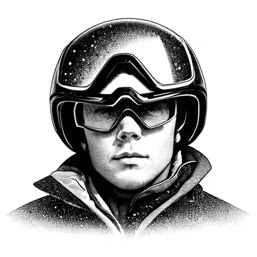 ski tattoo design idea