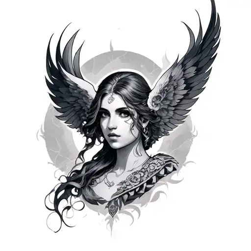 Uriel tattoo design idea