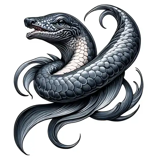 Eel tattoo design idea