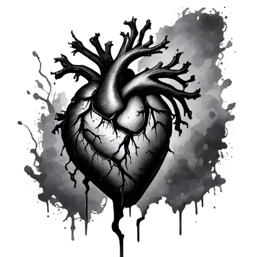 Deeply broken heartless loner never love again tattoo design idea