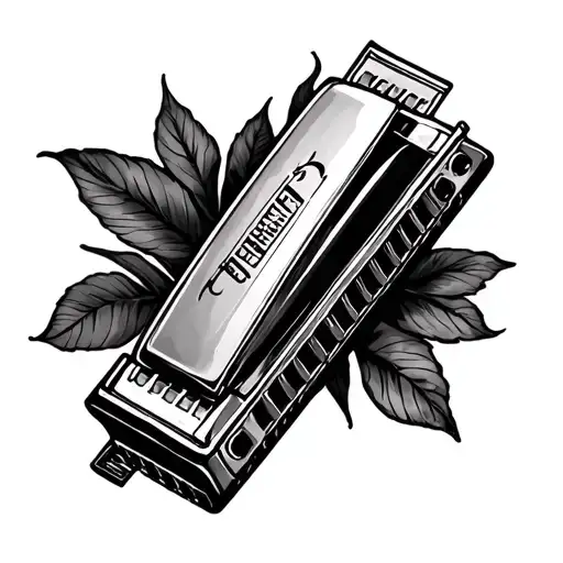 Harmonica tattoo design idea