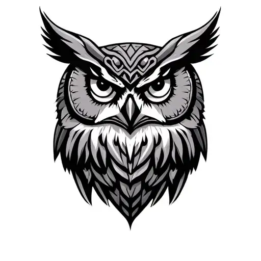 Viking Owl tattoo design idea