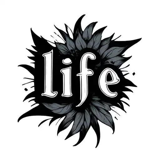 "life" Anagram tattoo design idea