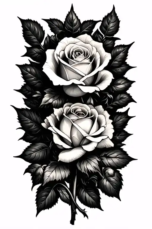 Thorny rose wrapped around fore arm with ivory   tattoo design idea