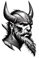 viking spine tattoo design idea