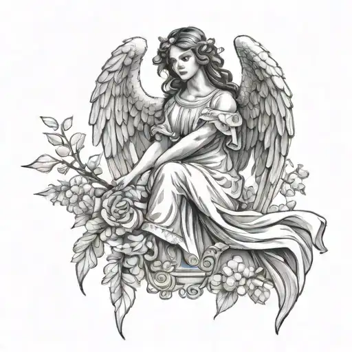 biblically accurate angel tattoo design idea