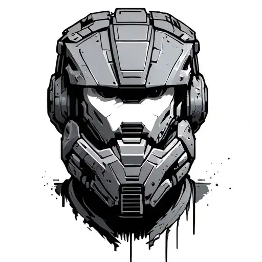 Titanfall 2 bt 7274 head tattoo design idea