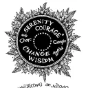"Serenity Courage Change Wisdom" Words in a circle tattoo tattoo design idea
