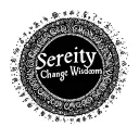 "Serenity Courage Change Wisdom" Words in a circle tattoo tattoo design idea