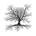 a black tree with no leafs  tattoo design idea