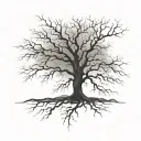 a black tree with no leafs  tattoo design idea