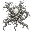 azathoth scary  tattoo design idea