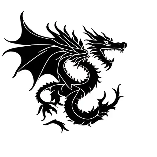simple dragon tattoo tattoo design idea