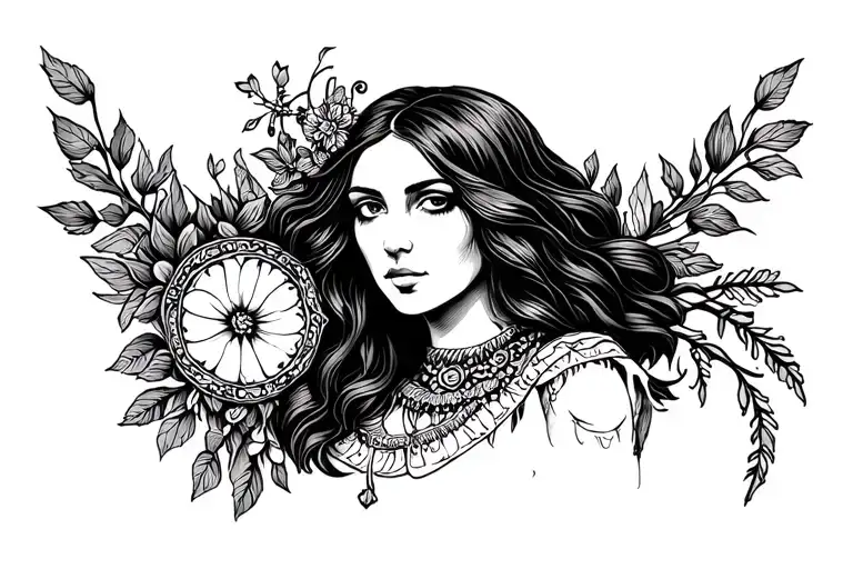 crone goddess tattoo design idea