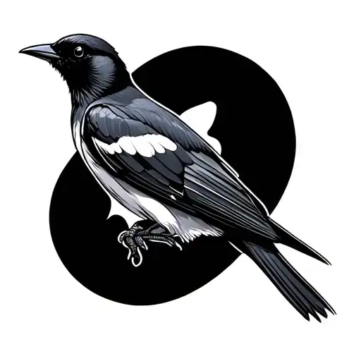 2 Magpie tattoo design idea