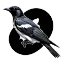 2 Magpie tattoo design idea