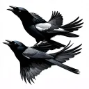 2 Magpie tattoo design idea