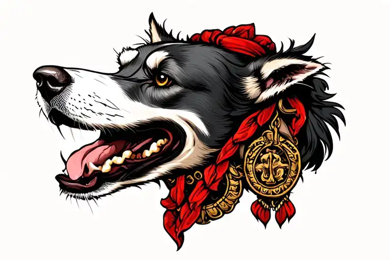 Hell hound tattoo design idea