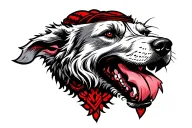 Hell hound tattoo design idea