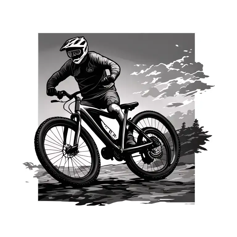 mtb bike tattoo design idea