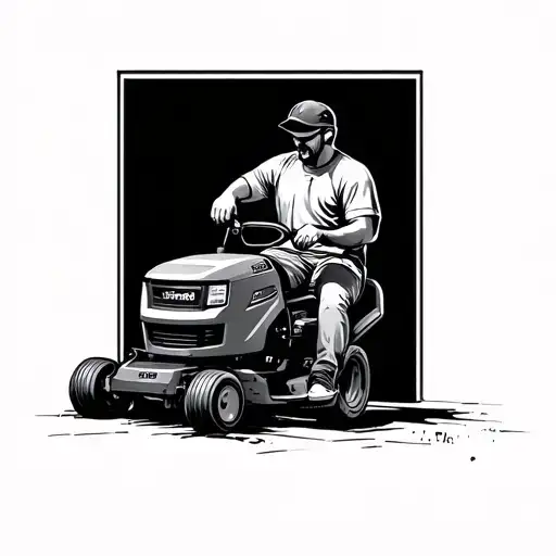 Lawnmower tattoo design idea