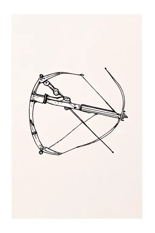crossbow tattoo design idea