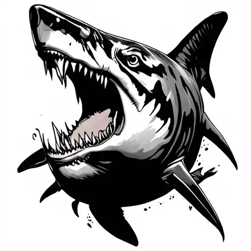 Tiger Shark tattoo design idea