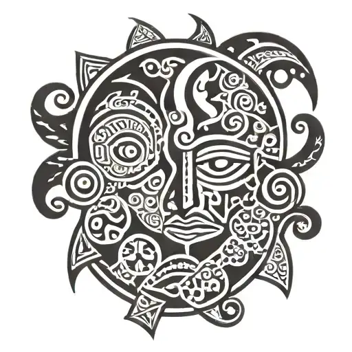 Puerto Rican Taino tribal tattoo tattoo design idea