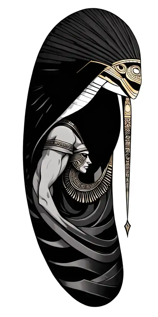 Thoth and Horus God tattoo design idea