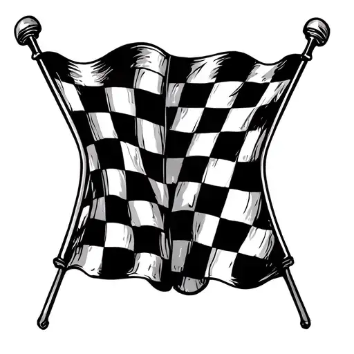 Checkered Flag tattoo design idea