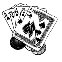 dad memorial with poker cards and Duke basketball  tattoo design idea