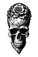 irish skull tattoo design idea