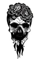 irish skull tattoo design idea