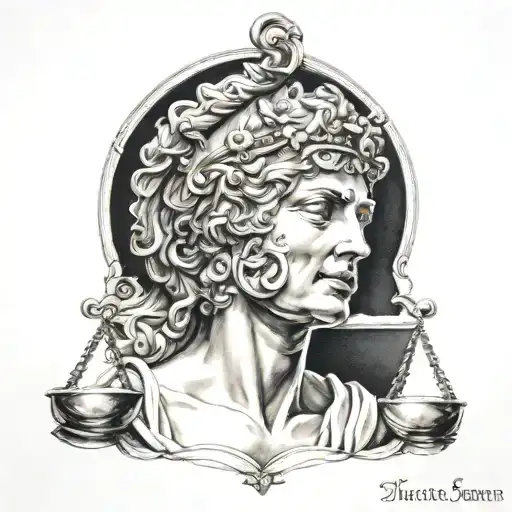 themis justice tattoo design idea