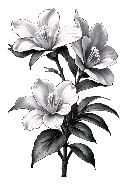 Lebanese Cyclamen flowers tattoo design idea