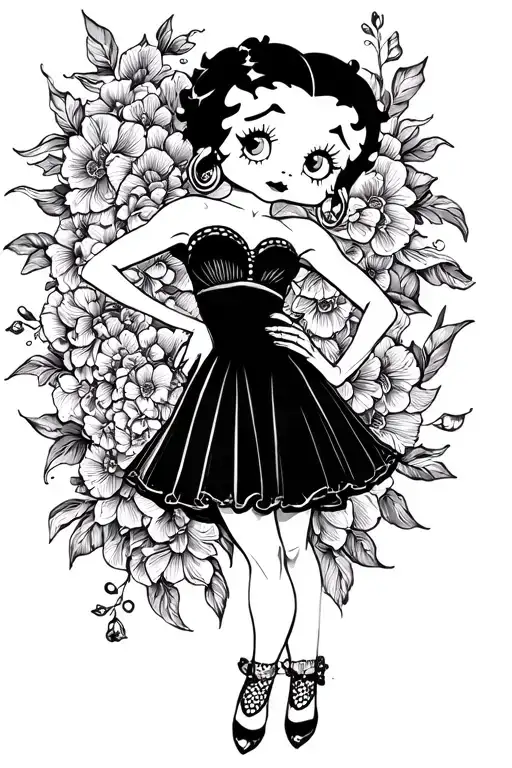 betty boop tattoo design idea