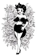 betty boop tattoo design idea