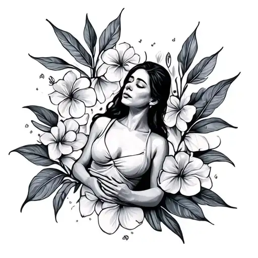 massage therapy session tattoo design idea