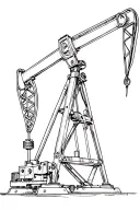 pump jack tattoo design idea