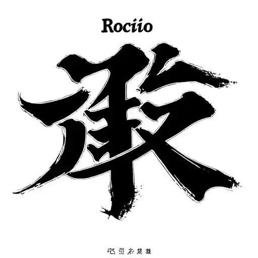 Rocío name in the Chinese language tattoo design idea