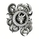 Capricorn Taurus scorpio zodiac sign tattoo tattoo design idea