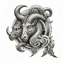 Capricorn Taurus scorpio zodiac sign tattoo tattoo design idea