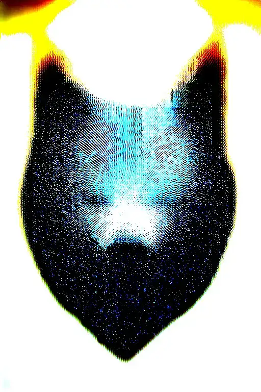 growling wolf face and realistic rocky mountains inside tattoo design idea