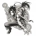 sasuke curse mark and phantom troupe spider tattoo design idea