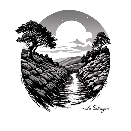 Camino de Santiago tattoo design idea